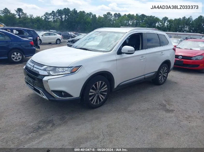 2020 Mitsubishi Outlander Le 2.4/Se 2.4/Sel 2.4/Sp 2.4 VIN: JA4AD3A38LZ033373 Lot: 40134715