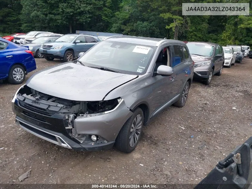 2020 Mitsubishi Outlander Se/Sel/Le VIN: JA4AD3A32LZ043364 Lot: 40143244