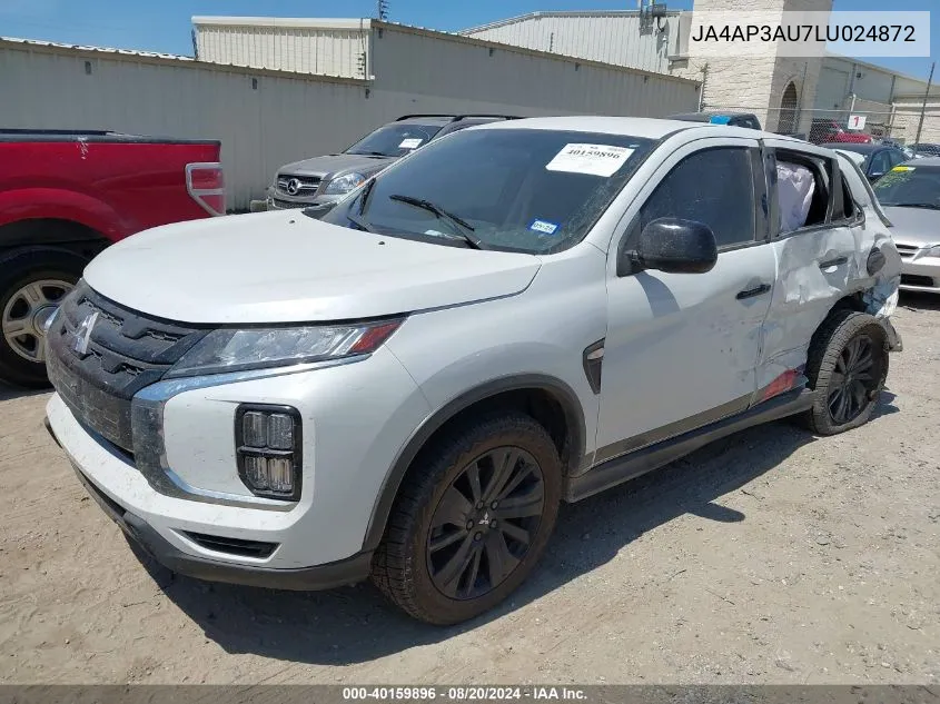 2020 Mitsubishi Outlander Sport 2.0 Be VIN: JA4AP3AU7LU024872 Lot: 40159896