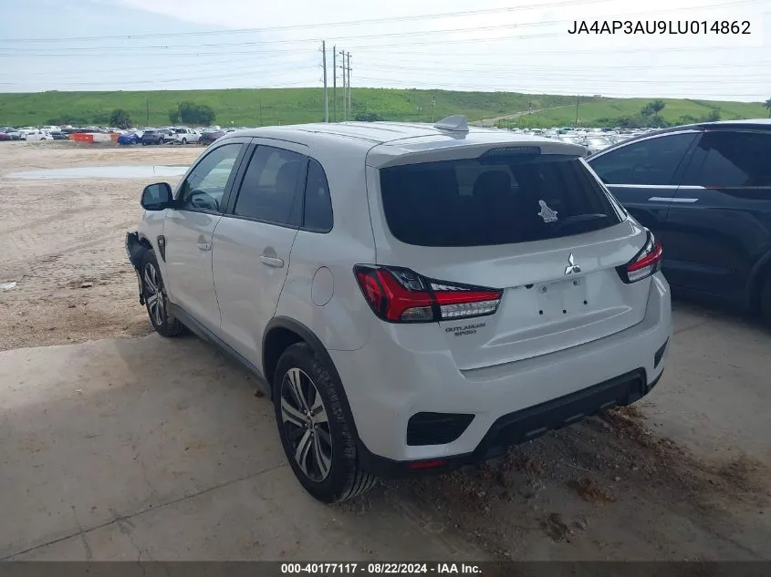 2020 Mitsubishi Outlander Sport 2.0 Es VIN: JA4AP3AU9LU014862 Lot: 40177117