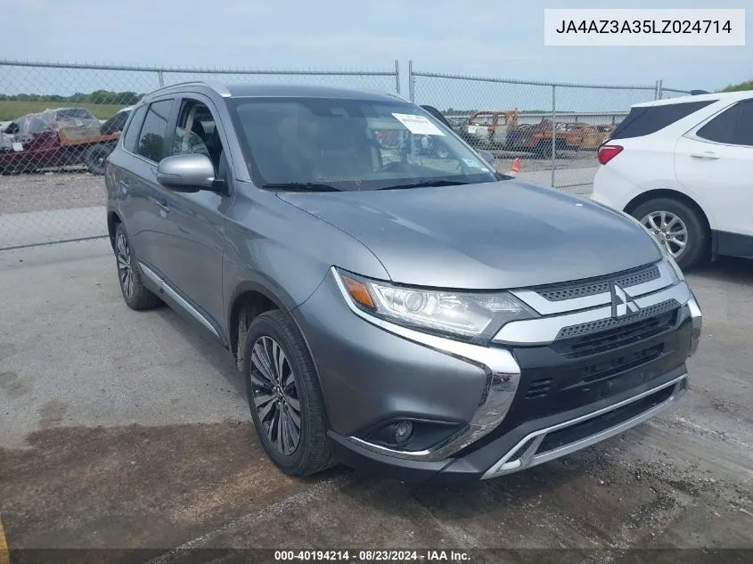 2020 Mitsubishi Outlander Es 2.4 S-Awc VIN: JA4AZ3A35LZ024714 Lot: 40194214