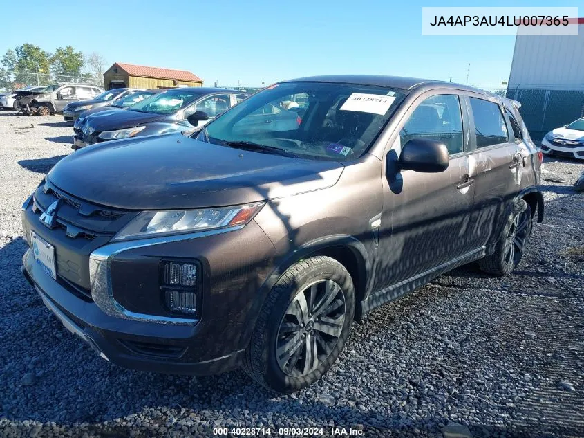 JA4AP3AU4LU007365 2020 Mitsubishi Outlander Sport 2.0 Es