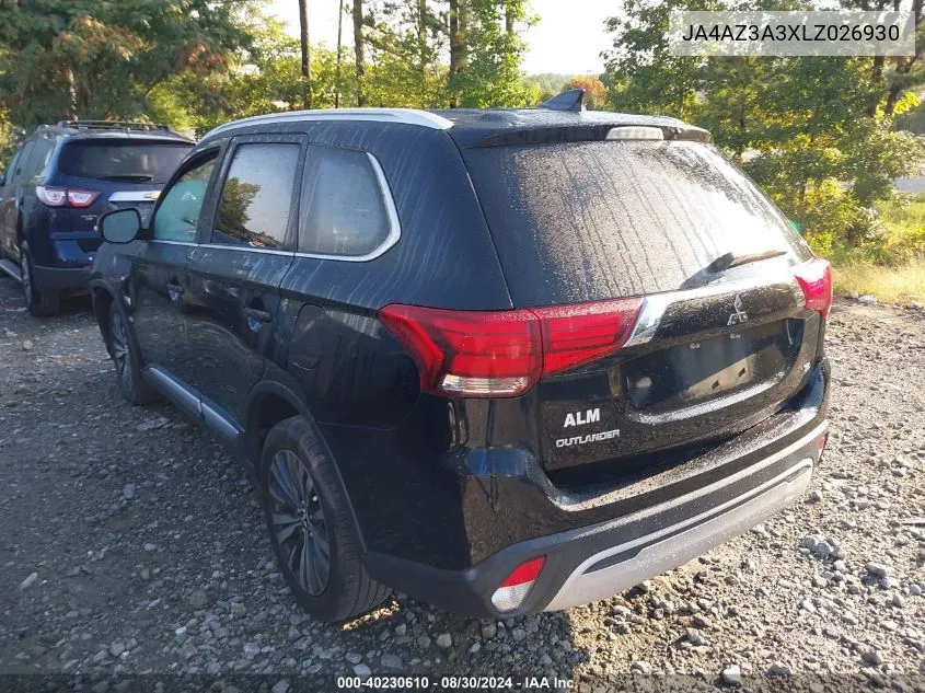 2020 Mitsubishi Outlander Sel 2.4 S-Awc VIN: JA4AZ3A3XLZ026930 Lot: 40230610