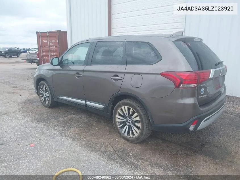 JA4AD3A35LZ023920 2020 Mitsubishi Outlander Se 2.4