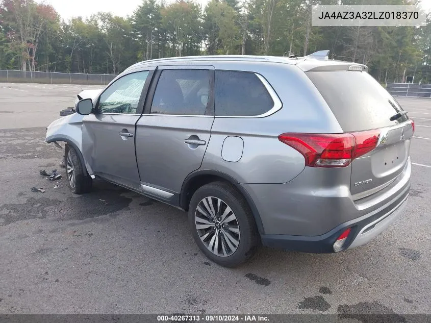 2020 Mitsubishi Outlander Es/Se/Sel/Le/Sp VIN: JA4AZ3A32LZ018370 Lot: 40267313