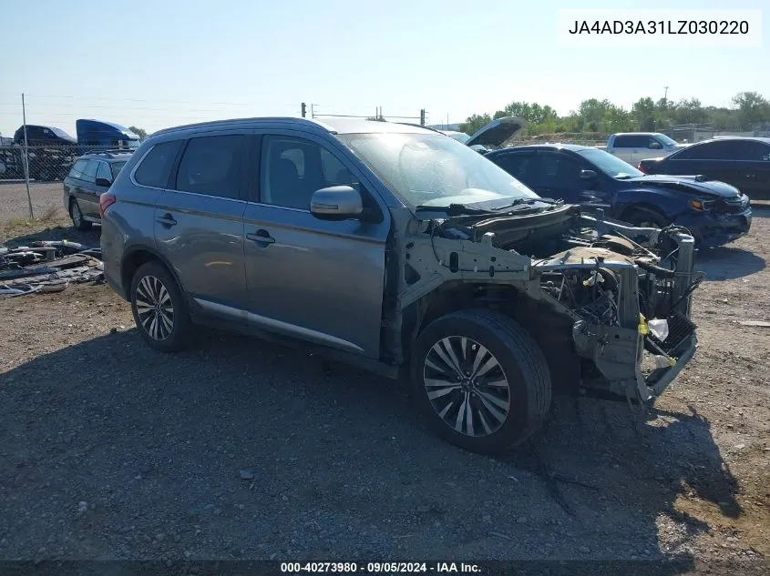 JA4AD3A31LZ030220 2020 Mitsubishi Outlander Se/Sel/Le