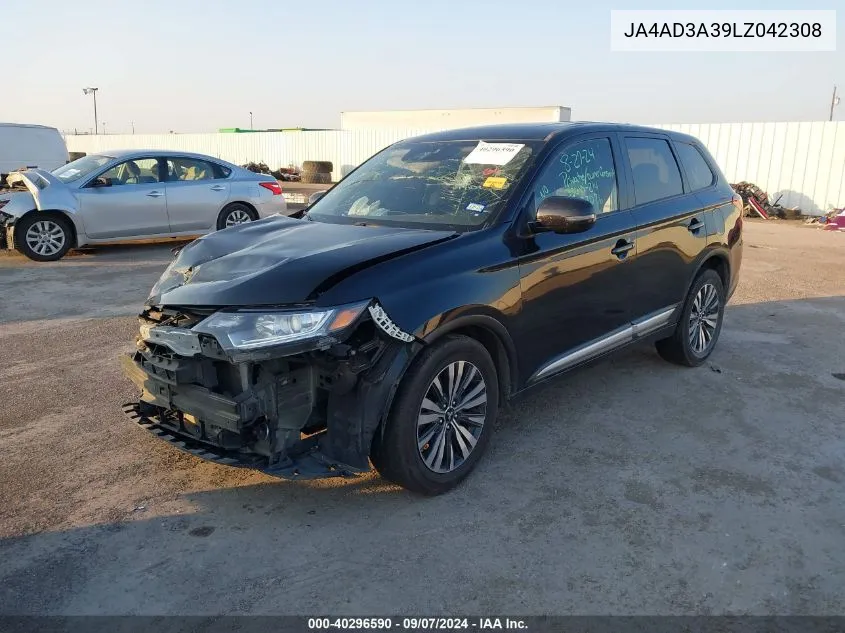 2020 Mitsubishi Outlander Se/Sel/Le VIN: JA4AD3A39LZ042308 Lot: 40296590