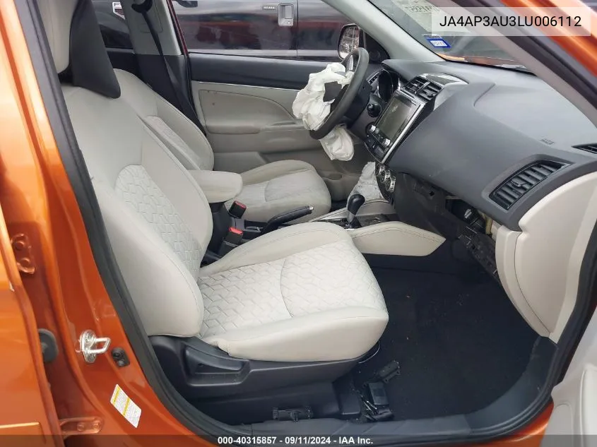 JA4AP3AU3LU006112 2020 Mitsubishi Outlander Sport Es/Sp