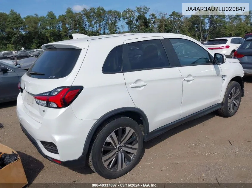 2020 Mitsubishi Outlander Sport 2.0 Se Awc VIN: JA4AR3AU7LU020847 Lot: 40337897