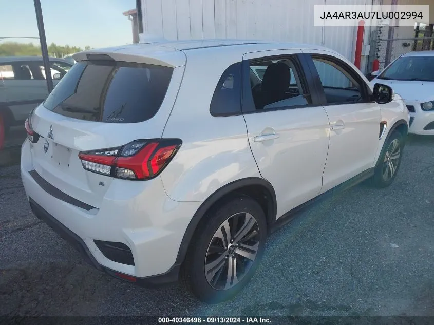 JA4AR3AU7LU002994 2020 Mitsubishi Outlander Sport 2.0 Se Awc