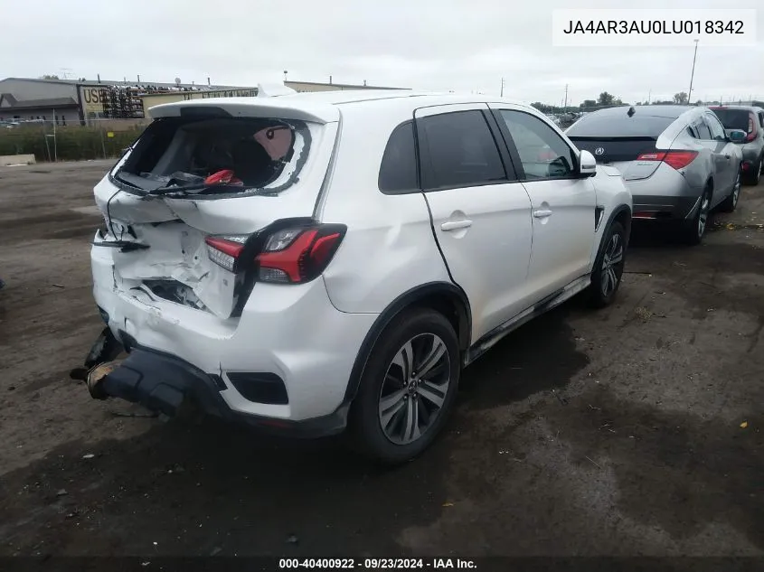 2020 Mitsubishi Outlander Sport Es/Se/Sp VIN: JA4AR3AU0LU018342 Lot: 40400922