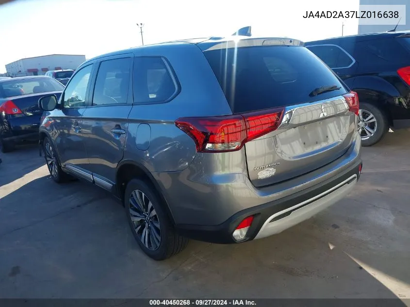 2020 Mitsubishi Outlander Es 2.4 VIN: JA4AD2A37LZ016638 Lot: 40450268