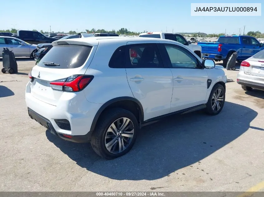 2020 Mitsubishi Outlander Sport 2.0 Es VIN: JA4AP3AU7LU000894 Lot: 40450710