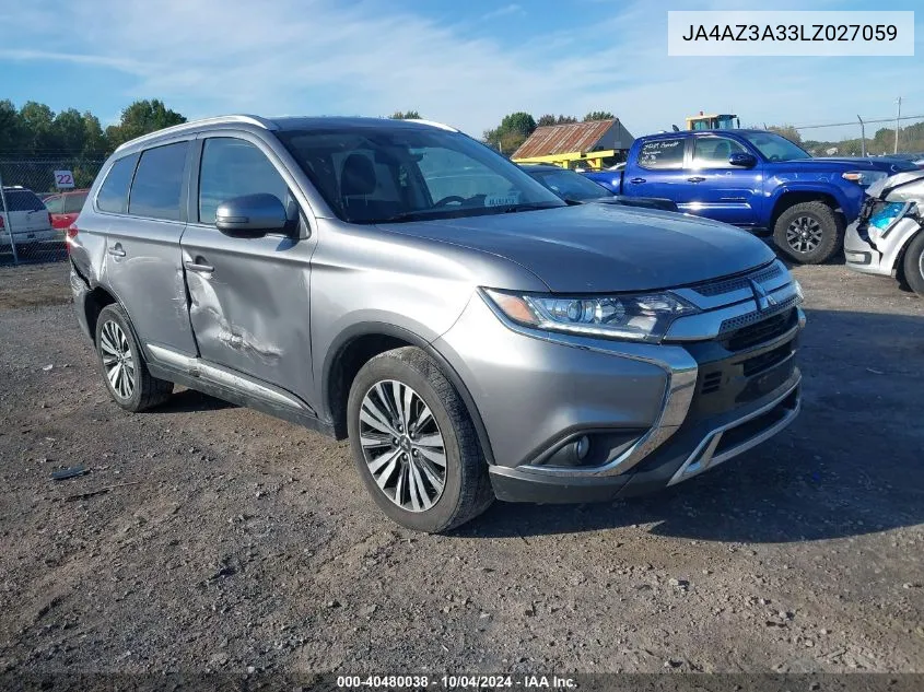 2020 Mitsubishi Outlander Sel 2.4 VIN: JA4AZ3A33LZ027059 Lot: 40480038