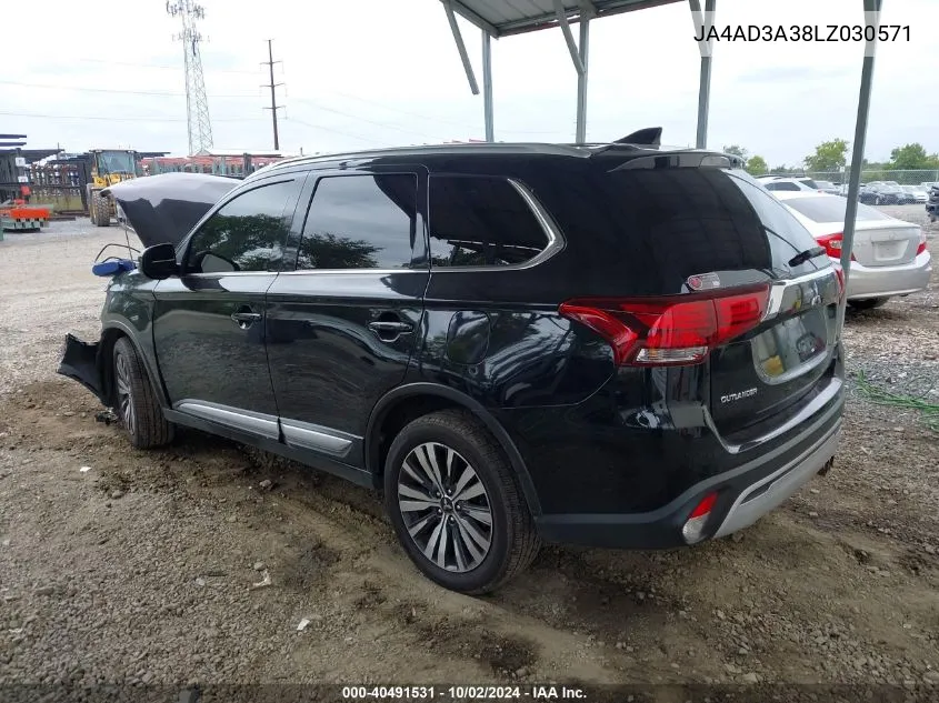 JA4AD3A38LZ030571 2020 Mitsubishi Outlander Le 2.4/Se 2.4/Sel 2.4/Sp 2.4