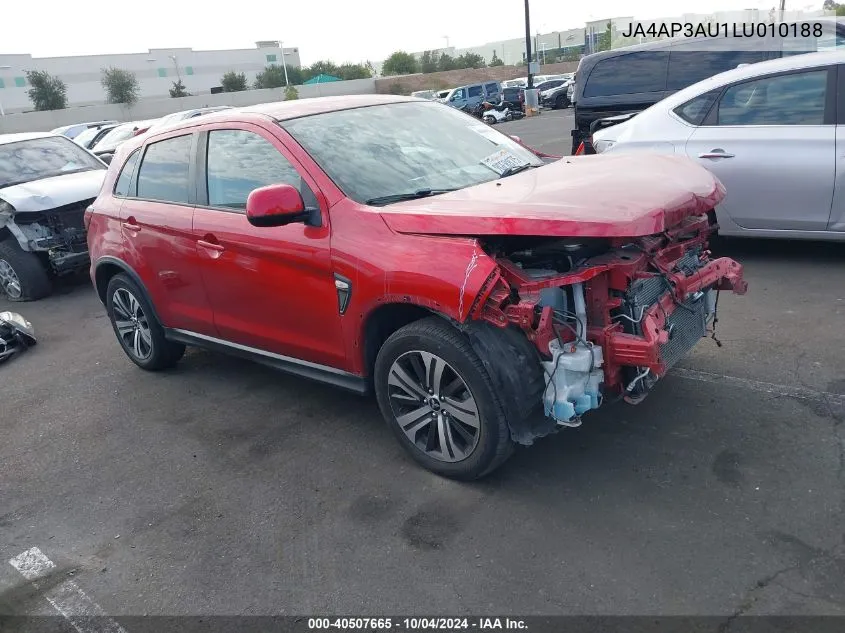 2020 Mitsubishi Outlander Sport 2.0 Es VIN: JA4AP3AU1LU010188 Lot: 40507665