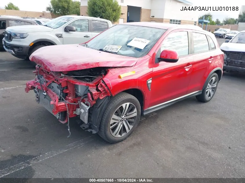 2020 Mitsubishi Outlander Sport 2.0 Es VIN: JA4AP3AU1LU010188 Lot: 40507665