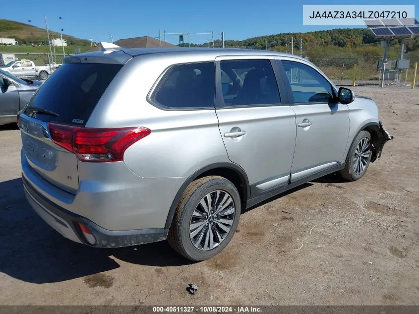 2020 Mitsubishi Outlander Es 2.4 /Le 2.4 /Se 2.4 /Sel 2.4 /Sp 2.4 VIN: JA4AZ3A34LZ047210 Lot: 40511327