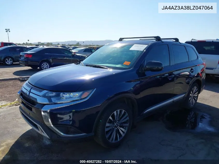 2020 Mitsubishi Outlander Es 2.4 /Le 2.4 /Se 2.4 /Sel 2.4 /Sp 2.4 VIN: JA4AZ3A38LZ047064 Lot: 40527252