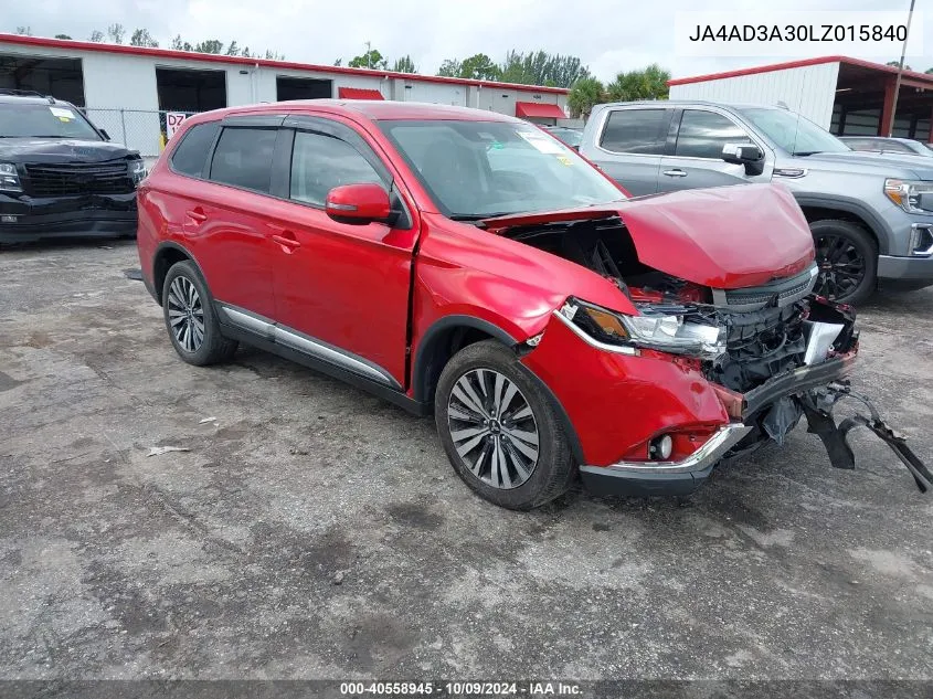 2020 Mitsubishi Outlander Se/Sel/Le VIN: JA4AD3A30LZ015840 Lot: 40558945