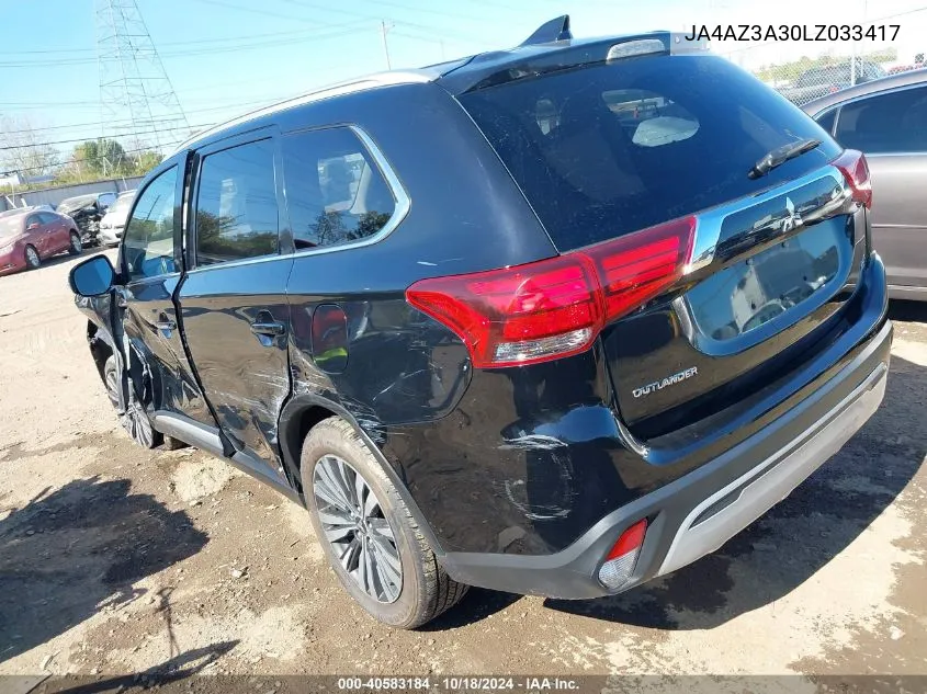 2020 Mitsubishi Outlander Es 2.4 /Le 2.4 /Se 2.4 /Sel 2.4 /Sp 2.4 VIN: JA4AZ3A30LZ033417 Lot: 40583184