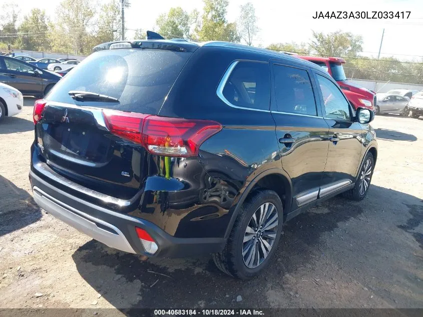 2020 Mitsubishi Outlander Es 2.4 /Le 2.4 /Se 2.4 /Sel 2.4 /Sp 2.4 VIN: JA4AZ3A30LZ033417 Lot: 40583184