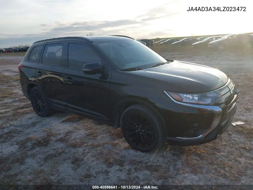 2020 Mitsubishi Outlander Le 2.4 VIN: JA4AD3A34LZ023472 Lot: 40596641