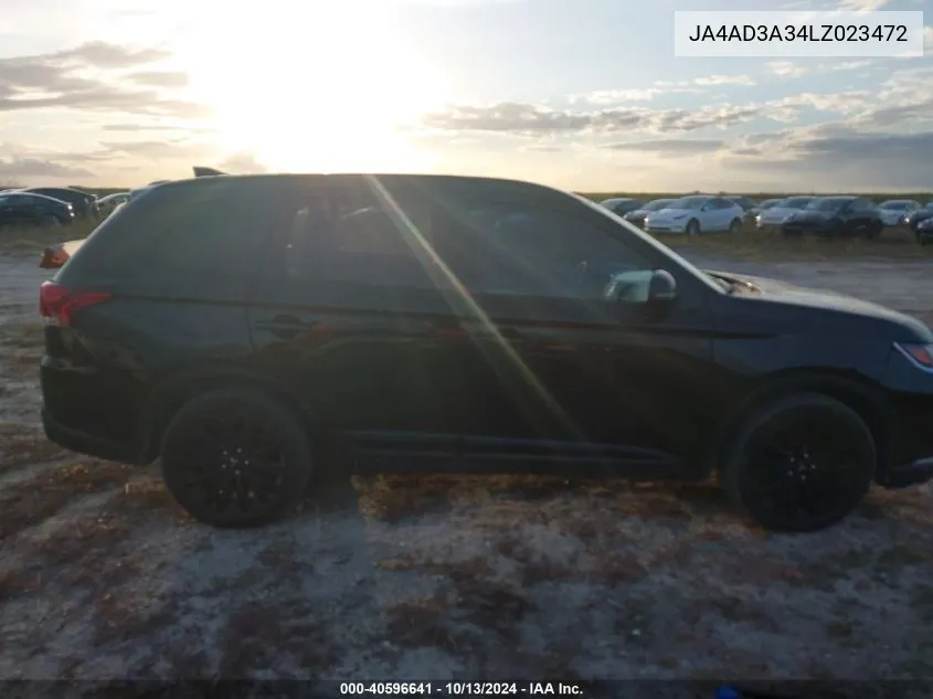 2020 Mitsubishi Outlander Le 2.4 VIN: JA4AD3A34LZ023472 Lot: 40596641