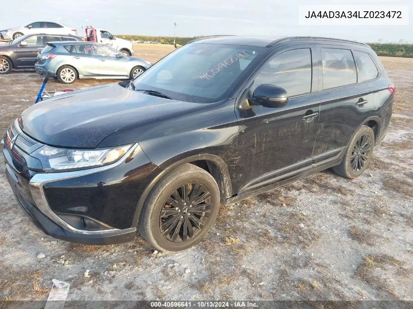 2020 Mitsubishi Outlander Le 2.4 VIN: JA4AD3A34LZ023472 Lot: 40596641