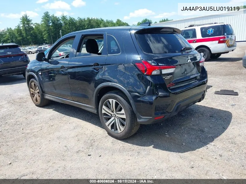 2020 Mitsubishi Outlander Sport 2.0 Es VIN: JA4AP3AU5LU019119 Lot: 40604824