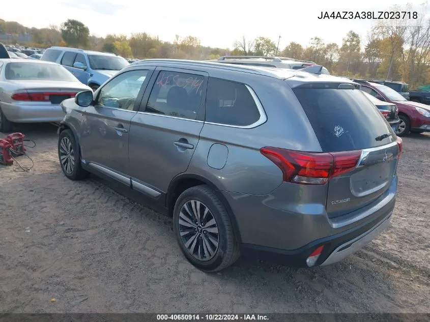 2020 Mitsubishi Outlander Sel 2.4 VIN: JA4AZ3A38LZ023718 Lot: 40650914