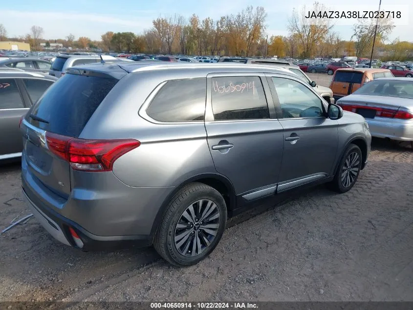 2020 Mitsubishi Outlander Sel 2.4 VIN: JA4AZ3A38LZ023718 Lot: 40650914