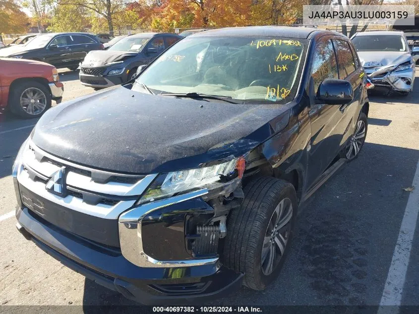 2020 Mitsubishi Outlander Sport 2.0 Es VIN: JA4AP3AU3LU003159 Lot: 40697382