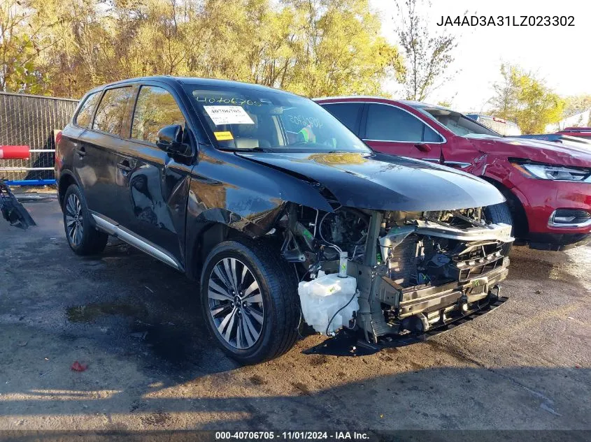 2020 Mitsubishi Outlander Se 2.4 VIN: JA4AD3A31LZ023302 Lot: 40706705