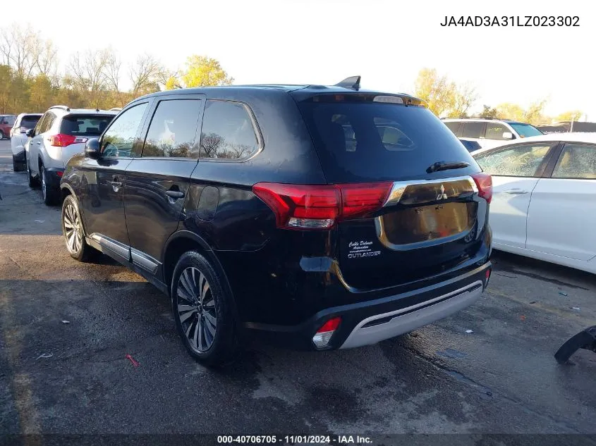 2020 Mitsubishi Outlander Se 2.4 VIN: JA4AD3A31LZ023302 Lot: 40706705