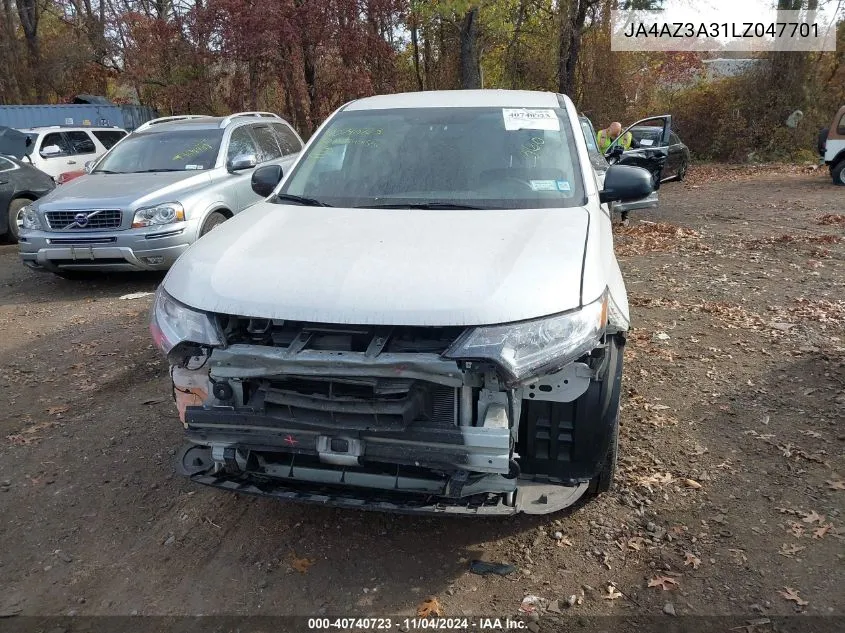 2020 Mitsubishi Outlander Es 2.4 /Le 2.4 /Se 2.4 /Sel 2.4 /Sp 2.4 VIN: JA4AZ3A31LZ047701 Lot: 40740723