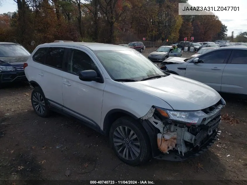 2020 Mitsubishi Outlander Es 2.4 /Le 2.4 /Se 2.4 /Sel 2.4 /Sp 2.4 VIN: JA4AZ3A31LZ047701 Lot: 40740723