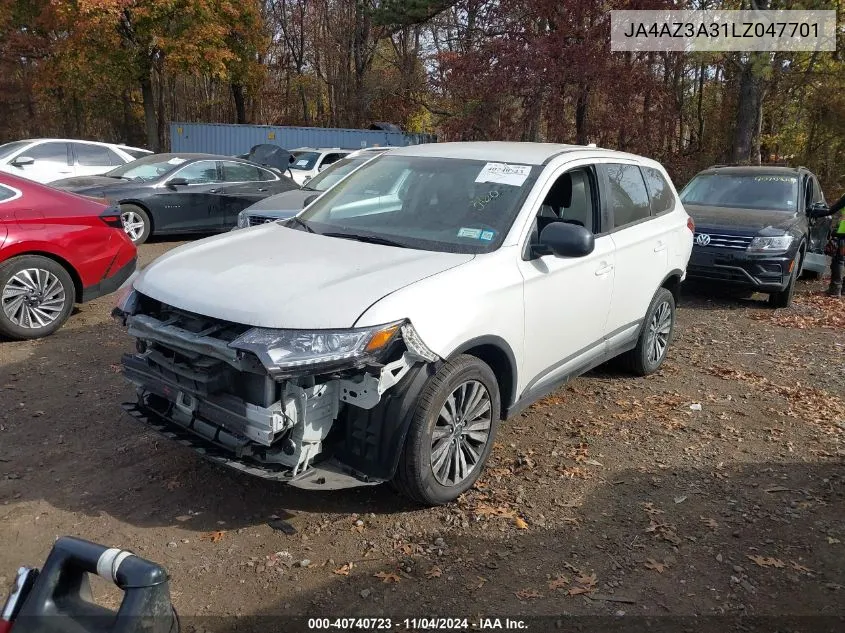 2020 Mitsubishi Outlander Es 2.4 /Le 2.4 /Se 2.4 /Sel 2.4 /Sp 2.4 VIN: JA4AZ3A31LZ047701 Lot: 40740723