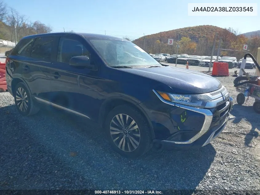 2020 Mitsubishi Outlander Es 2.4 VIN: JA4AD2A38LZ033545 Lot: 40746913