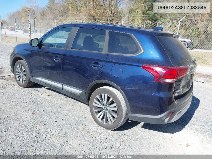 2020 Mitsubishi Outlander Es 2.4 VIN: JA4AD2A38LZ033545 Lot: 40746913