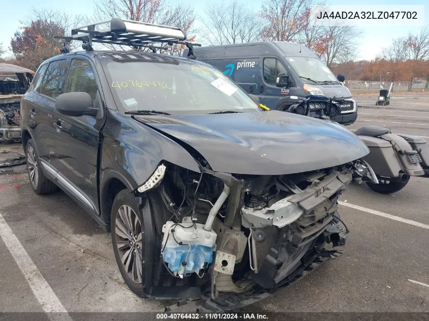 2020 Mitsubishi Outlander Es 2.4 VIN: JA4AD2A32LZ047702 Lot: 40764432