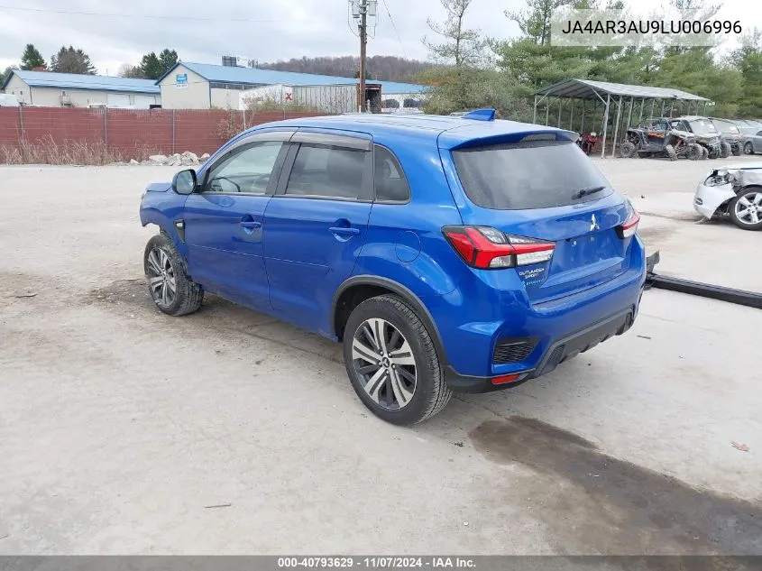 2020 Mitsubishi Outlander Sport 2.0 Es VIN: JA4AR3AU9LU006996 Lot: 40793629