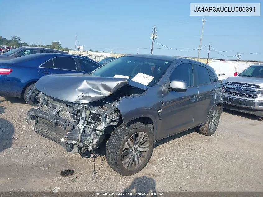 2020 Mitsubishi Outlander Sport 2.0 Es VIN: JA4AP3AU0LU006391 Lot: 40795299