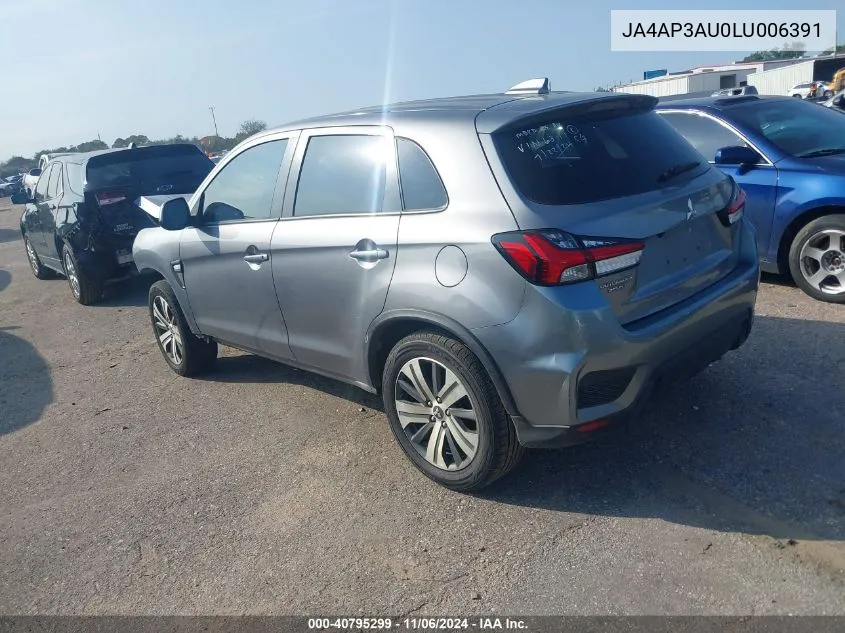 2020 Mitsubishi Outlander Sport 2.0 Es VIN: JA4AP3AU0LU006391 Lot: 40795299