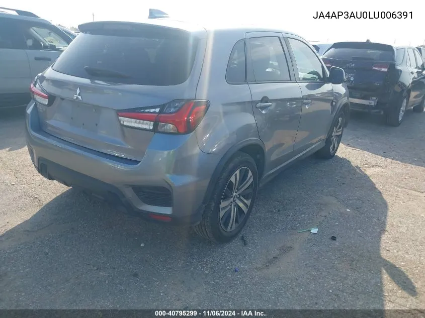 2020 Mitsubishi Outlander Sport 2.0 Es VIN: JA4AP3AU0LU006391 Lot: 40795299