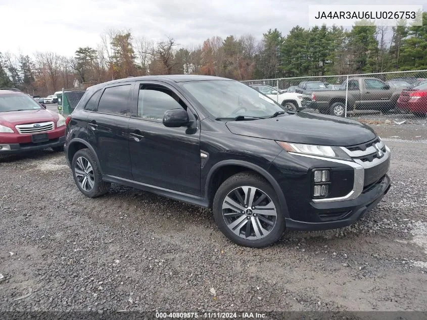 2020 Mitsubishi Outlander Sport 2.0 Es VIN: JA4AR3AU6LU026753 Lot: 40809575