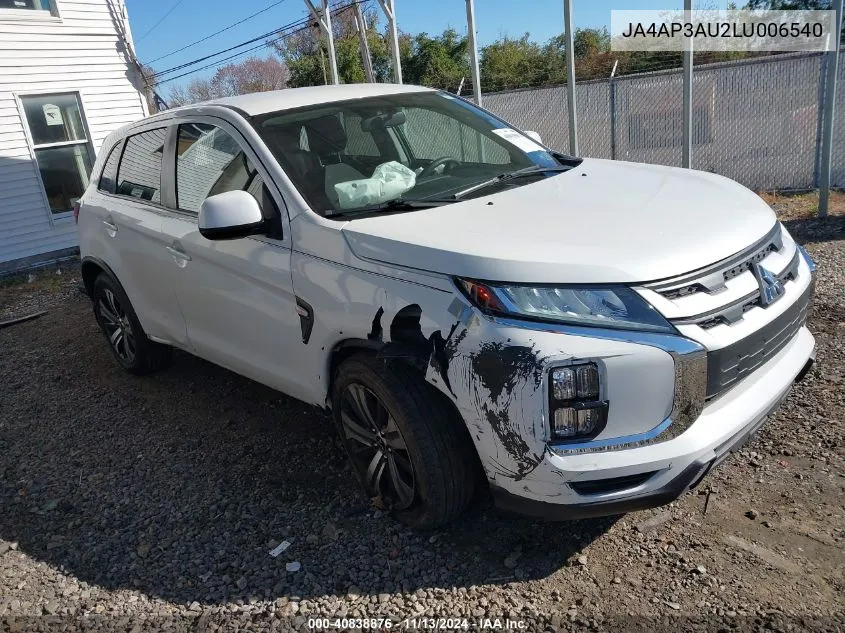 2020 Mitsubishi Outlander Sport 2.0 Be/2.0 Es/2.0 Sp VIN: JA4AP3AU2LU006540 Lot: 40838876