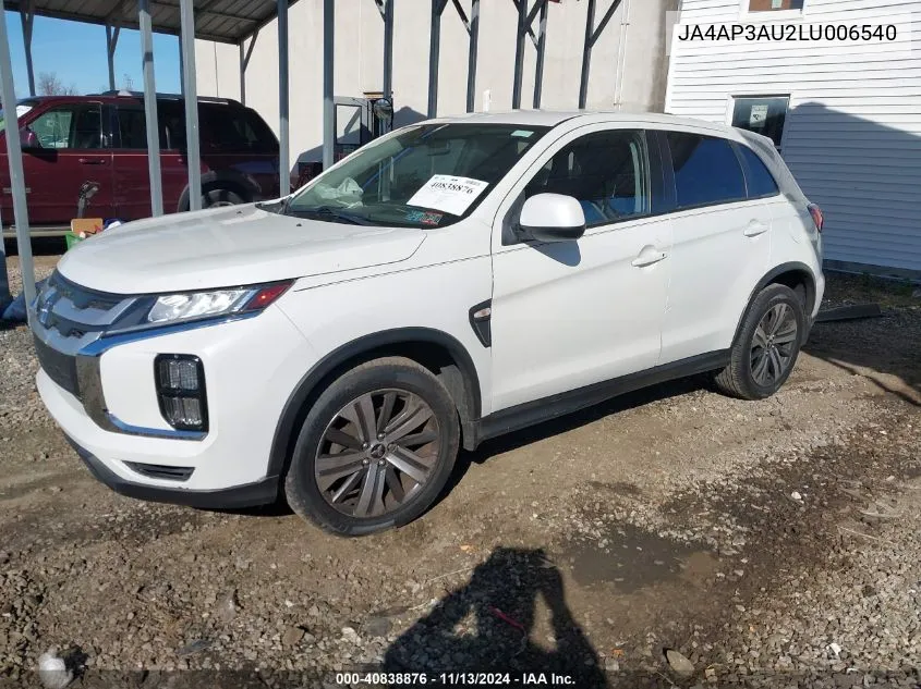 2020 Mitsubishi Outlander Sport 2.0 Be/2.0 Es/2.0 Sp VIN: JA4AP3AU2LU006540 Lot: 40838876