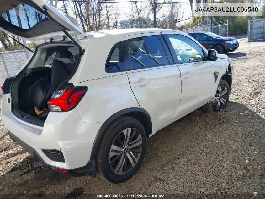 2020 Mitsubishi Outlander Sport 2.0 Be/2.0 Es/2.0 Sp VIN: JA4AP3AU2LU006540 Lot: 40838876