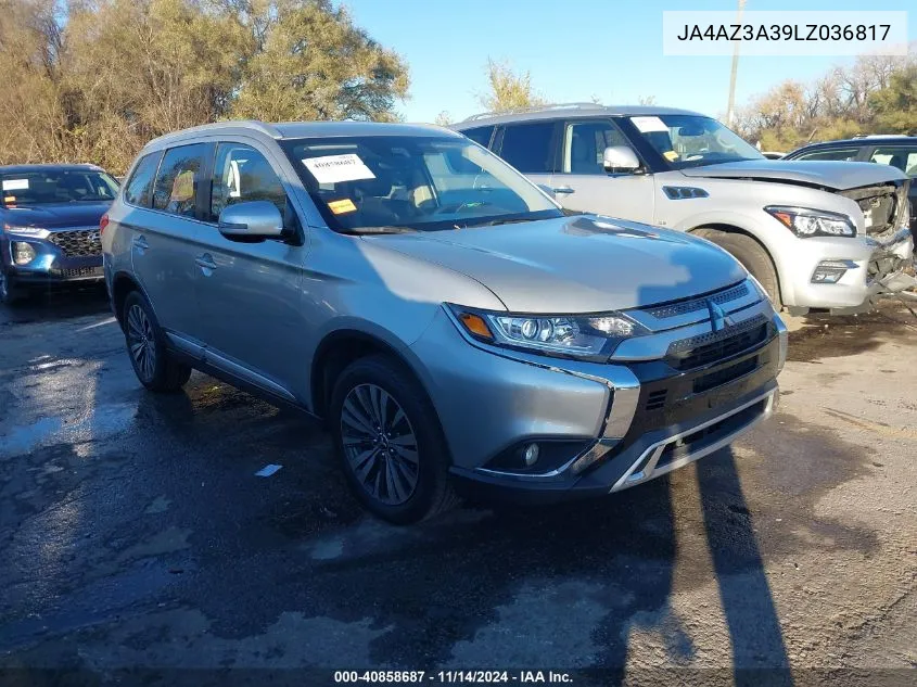 2020 Mitsubishi Outlander Sel 2.4 VIN: JA4AZ3A39LZ036817 Lot: 40858687